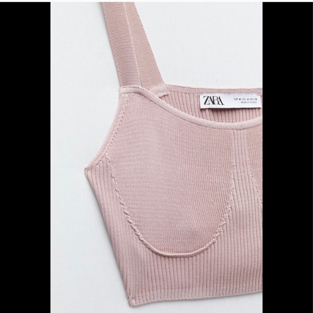 ZARA Ribbed Knit Top - Picture 4 of 5